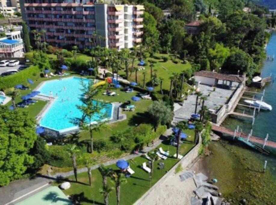 Luganersee, Pool, Strand, Parkplatz, Suite Bissone Luaran gambar