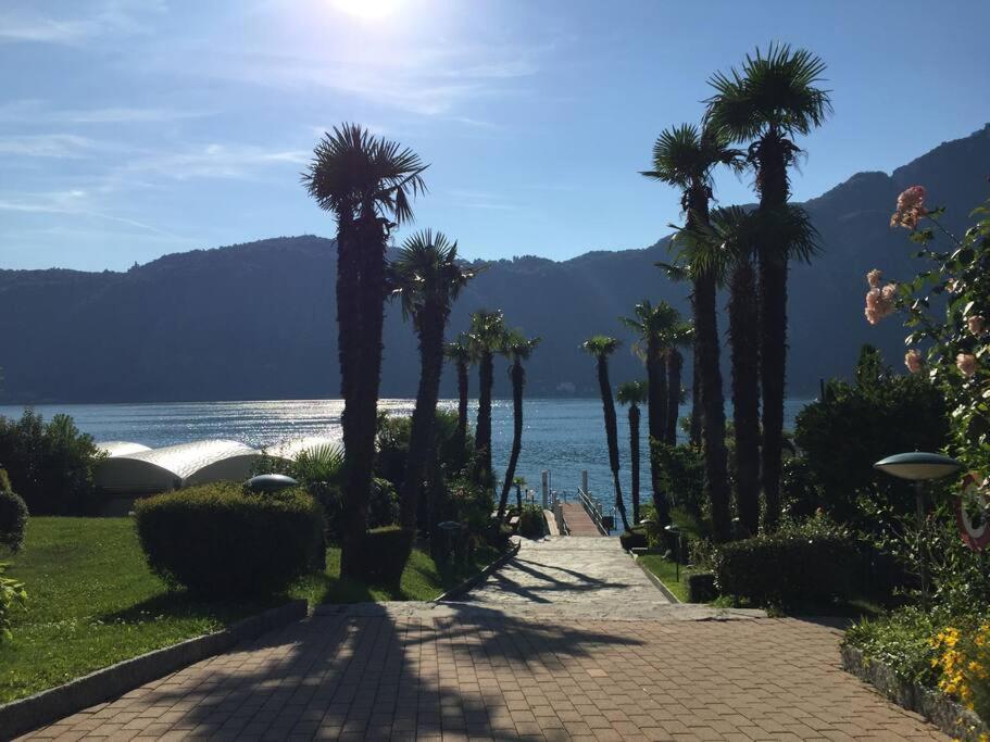 Luganersee, Pool, Strand, Parkplatz, Suite Bissone Luaran gambar