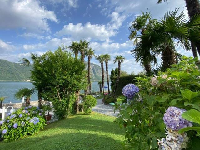 Luganersee, Pool, Strand, Parkplatz, Suite Bissone Luaran gambar